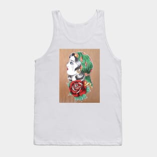 Gypsy Girl Tattoo Design Tank Top